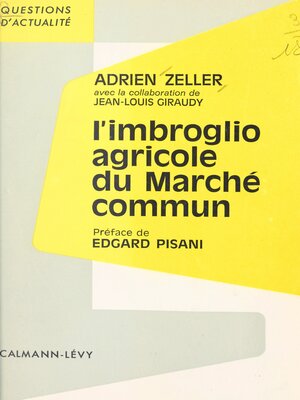 cover image of L'imbroglio agricole du Marché commun